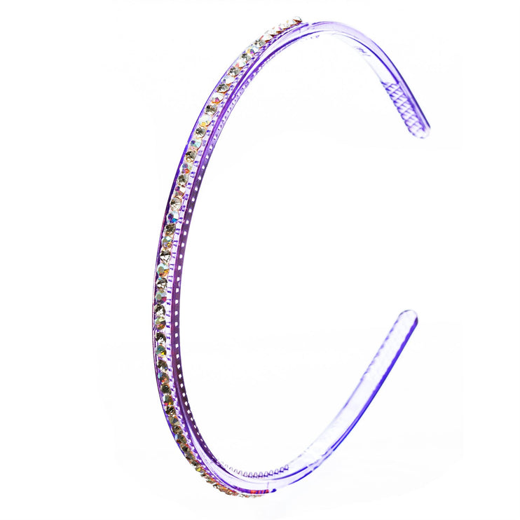 Fashion Sparkle Crystal Rhinestone Simple Linear Teeth Headband - Accessoriesforever