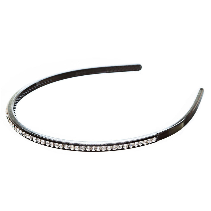 Fashion Sparkle Crystal Rhinestone Simple Linear Teeth Headband - Accessoriesforever