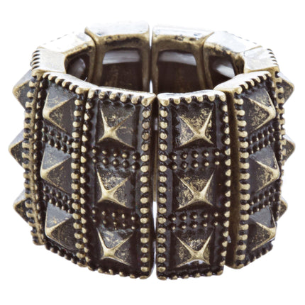 Stylish Chic 3 Rows Spike Design Stretch Fashion Ring - Accessoriesforever