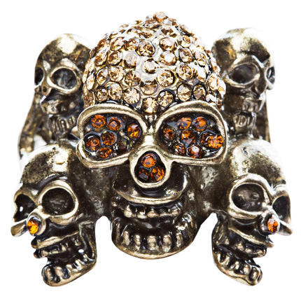 Stylish Punk Gothic Decaying Demon Skull Halloween Costume Ring - Accessoriesforever