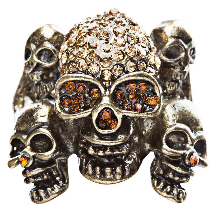 Stylish Punk Gothic Decaying Demon Skull Halloween Costume Ring - Accessoriesforever