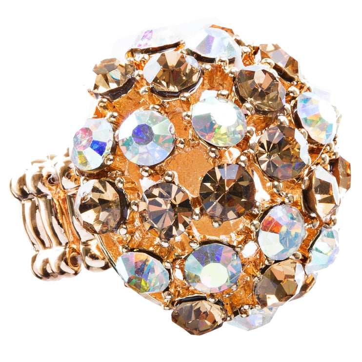 Bridal Wedding Jewelry Crystal Rhinestone Stunning Doom Stretch Ring - Accessoriesforever