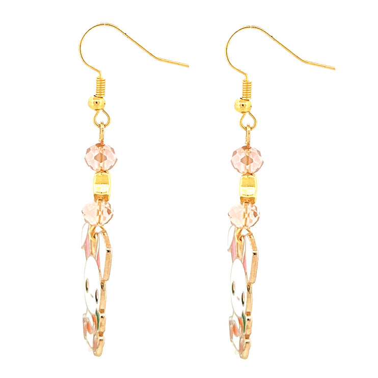Easter Bunny & Carrot Enameled Charm Fashion Dangle Earrings - Accessoriesforever