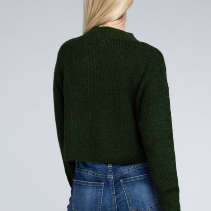Cozy Mock Neck Long Sleeve Pullover Sweater