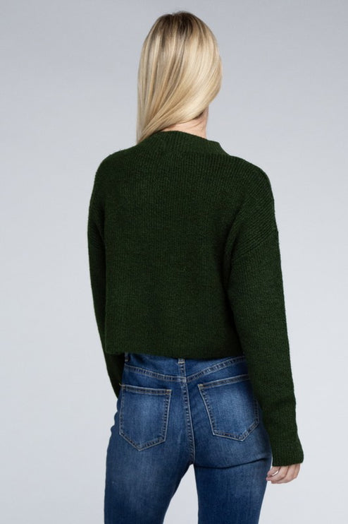 Cozy Mock Neck Long Sleeve Pullover Sweater