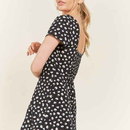 Playful Chic Floral Button Down Romper