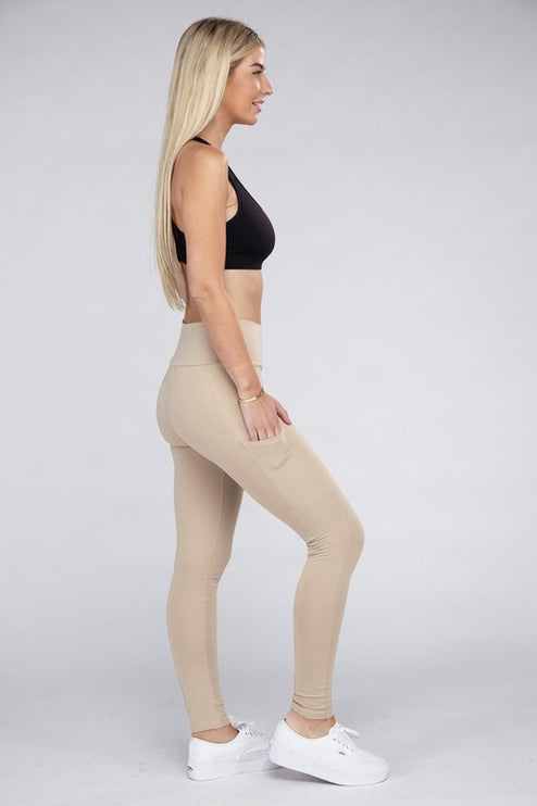 High-Waisted Active Leggings with Concealed Pockets for Essentials