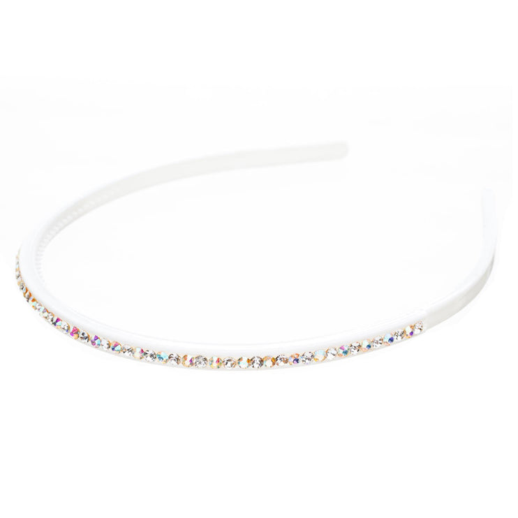 Fashion Sparkle Crystal Rhinestone Simple Linear Teeth Headband - Accessoriesforever