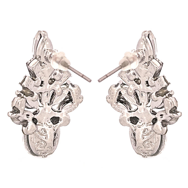 Bridal Wedding Jewelry Sparkling Crystal Rhinestone Pave Stud Earrings - Accessoriesforever