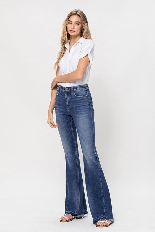 High Rise Flare W/Insert Panel Details - Accessoriesforever