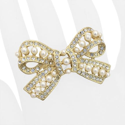 Beautiful Fashion Bow Ribbon Stretch Ring - Accessoriesforever