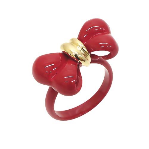 Adorable Cute Epoxy Bow Tie Ribbon Adjustable Stretch Fashion Ring