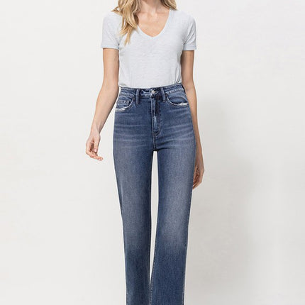 Distressed High Rise Stretch Ankle Straight - Accessoriesforever