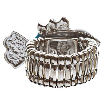 Ocean Theme Crystal Rhinestone Fancy Fishlike Design Stretch Ring - Accessoriesforever