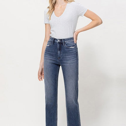 Distressed High Rise Stretch Ankle Straight - Accessoriesforever