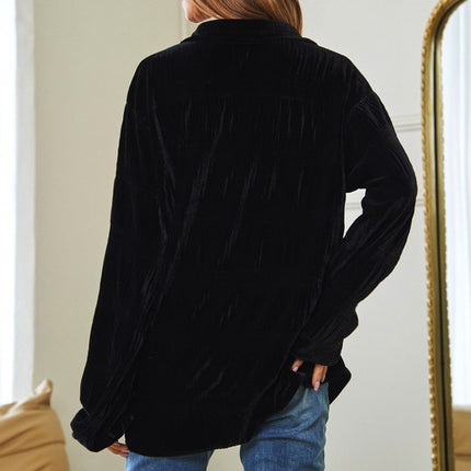 Classic Loose Fit Long Sleeve Fashion Top Shirt