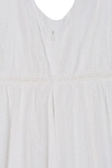 Beautiful Embroidered Ruffled Tiered V-Neck Fashion Dress