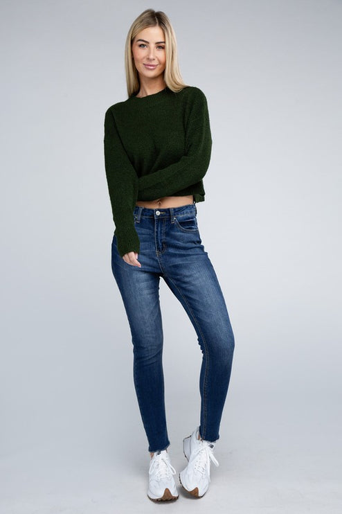 Cozy Mock Neck Long Sleeve Pullover Sweater