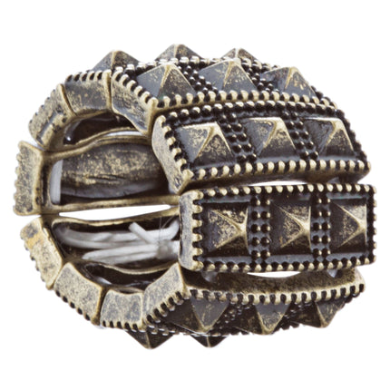 Stylish Chic 3 Rows Spike Design Stretch Fashion Ring - Accessoriesforever