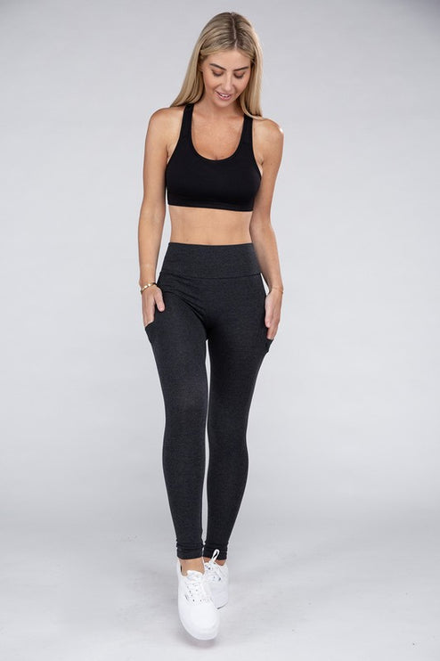 High-Waisted Active Leggings with Concealed Pockets for Essentials