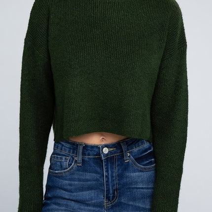 Cozy Mock Neck Long Sleeve Pullover Sweater