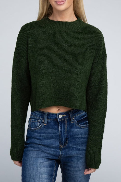Cozy Mock Neck Long Sleeve Pullover Sweater