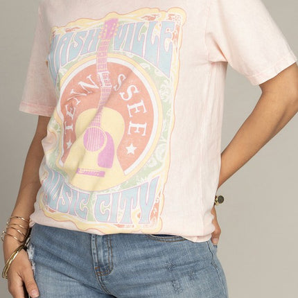 Nashville Music City Graphic Tee T-Shirt