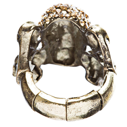 Stylish Punk Gothic Decaying Demon Skull Halloween Costume Ring - Accessoriesforever