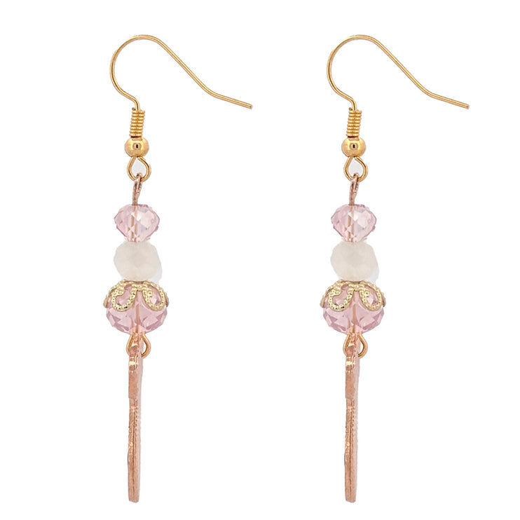 Easter Egg Bunny Enameled Charm Fashion Dangle Earrings Pink Blue - Accessoriesforever