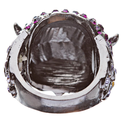 Owl Animal 3D Crystal Rhinestone Stretch Ring - Accessoriesforever