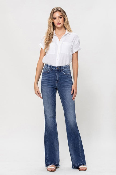 High Rise Flare W/Insert Panel Details - Accessoriesforever