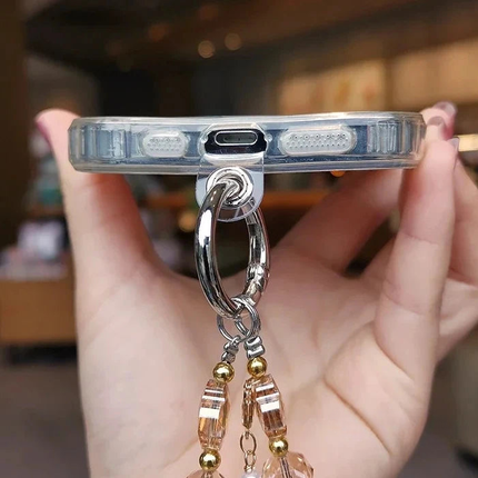 Beautiful Sparkling Dreamy Starry Crystal Beaded Phone Keychain Wrist Hand Strap