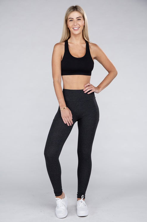 High-Waisted Active Leggings with Concealed Pockets for Essentials