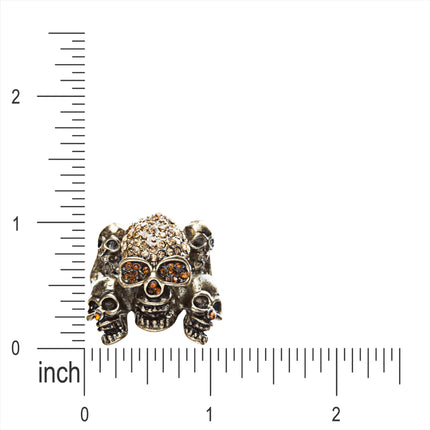 Stylish Punk Gothic Decaying Demon Skull Halloween Costume Ring - Accessoriesforever