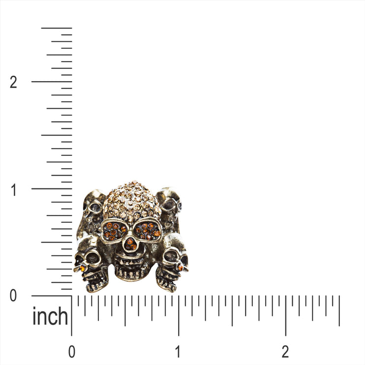 Stylish Punk Gothic Decaying Demon Skull Halloween Costume Ring - Accessoriesforever