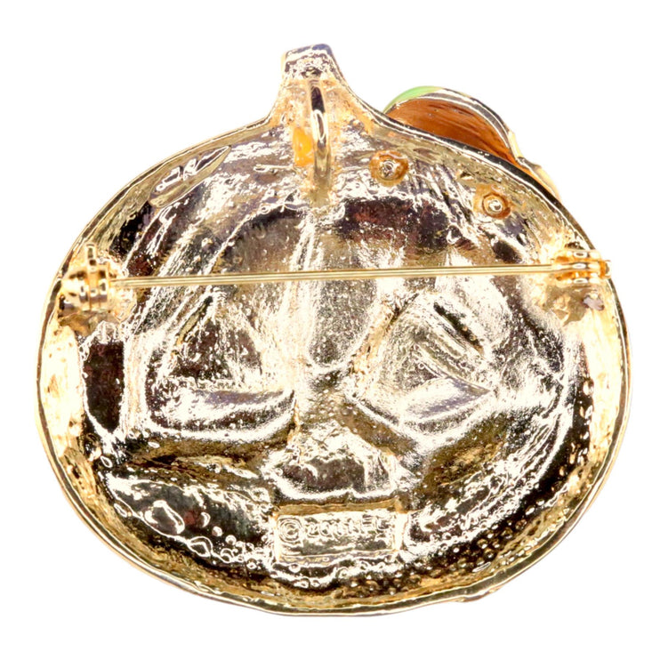 Halloween Costume Jewelry Smiley Pumpkin Charm Enamel Brooch Pin BH237 Orange - Accessoriesforever