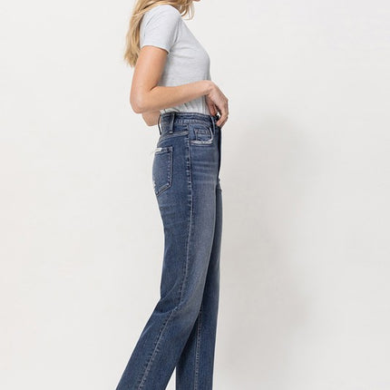 Distressed High Rise Stretch Ankle Straight - Accessoriesforever
