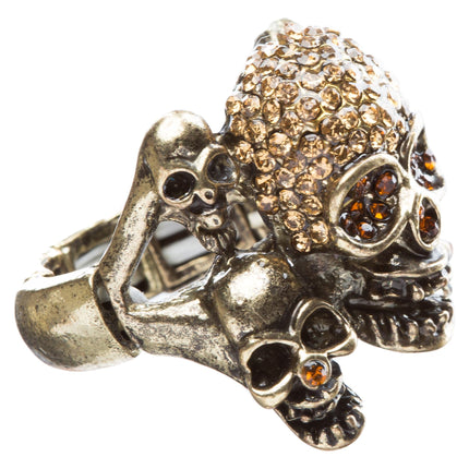 Stylish Punk Gothic Decaying Demon Skull Halloween Costume Ring - Accessoriesforever