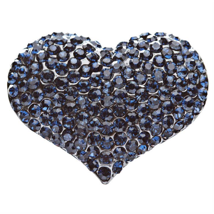 Crystal Pave Beautiful Heart Valentine's Day Stretch Adjustable Ring - Accessoriesforever