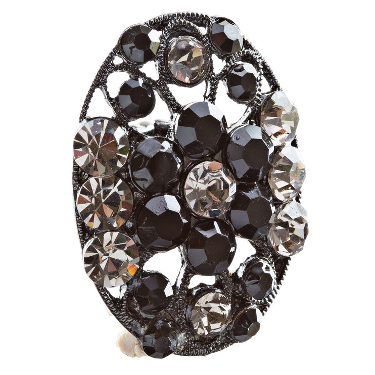 Modern Fashion Crystal Rhinestone Gorgeous Oval Shape Stretch Ring - Accessoriesforever