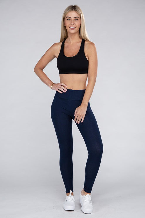 High-Waisted Active Leggings with Concealed Pockets for Essentials