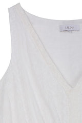 Beautiful Embroidered Ruffled Tiered V-Neck Fashion Dress