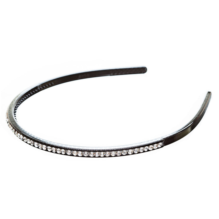 Fashion Sparkle Crystal Rhinestone Simple Linear Teeth Headband - Accessoriesforever