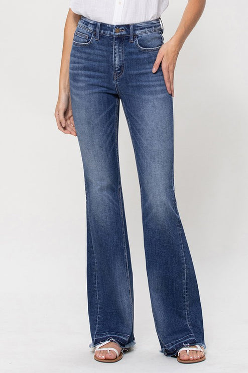 High Rise Flare W/Insert Panel Details - Accessoriesforever