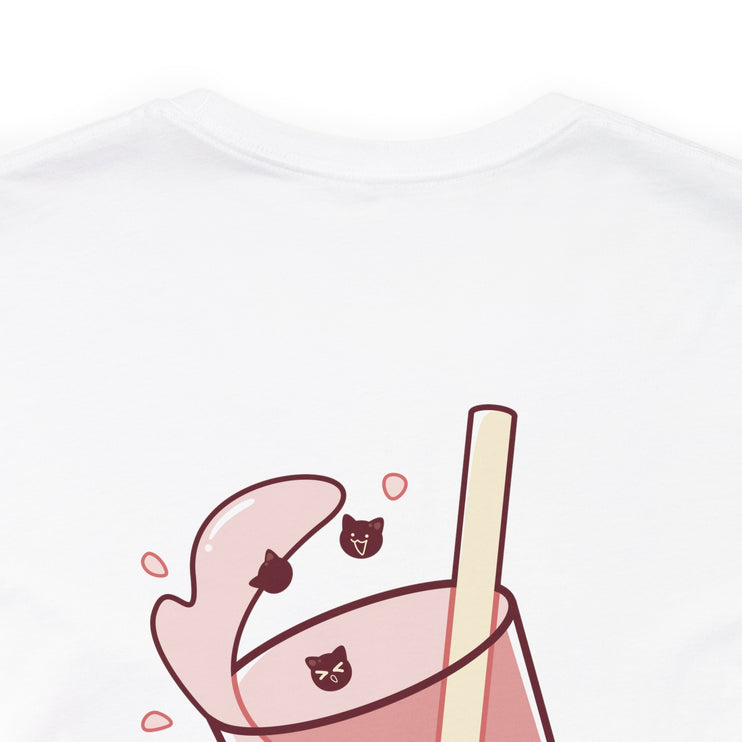Exclusive Cute Cat Boba Soft Cotton Jersey Short Sleeve Unisex Tee T-shirt - Accessoriesforever