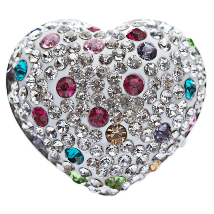 Bubbly Crystal Rhinestone Heart Valentine's Day Stretch Adjustable Ring