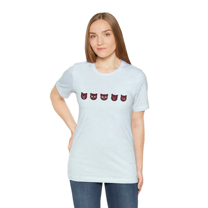 Exclusive Cute Cat Boba Soft Cotton Jersey Short Sleeve Unisex Tee T-shirt