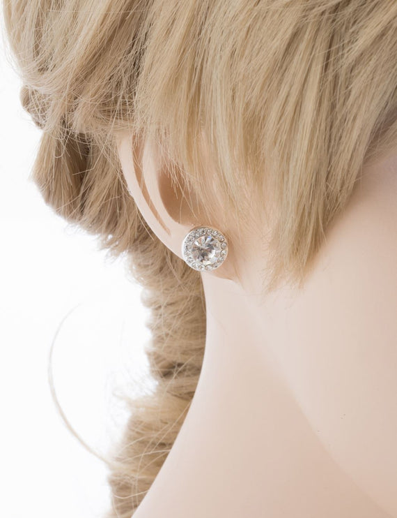 Bridal Wedding Jewelry Set Crystal Rhinestones Simple Soft Linear Drop Necklace - Accessoriesforever