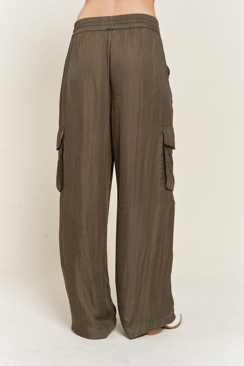 Comfort Fit Cargo Pull-On Pants with Elastic Waist - Accessoriesforever