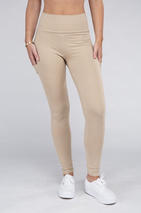 High-Waisted Active Leggings with Concealed Pockets for Essentials